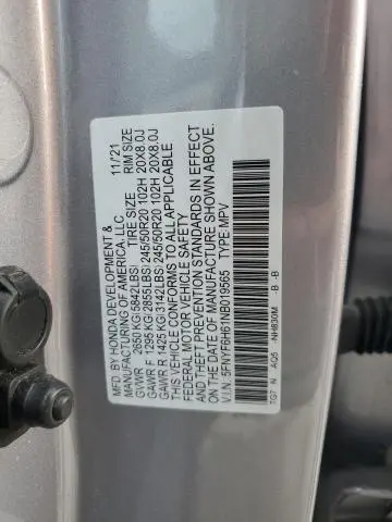 2022 HONDA PILOT TOURING  