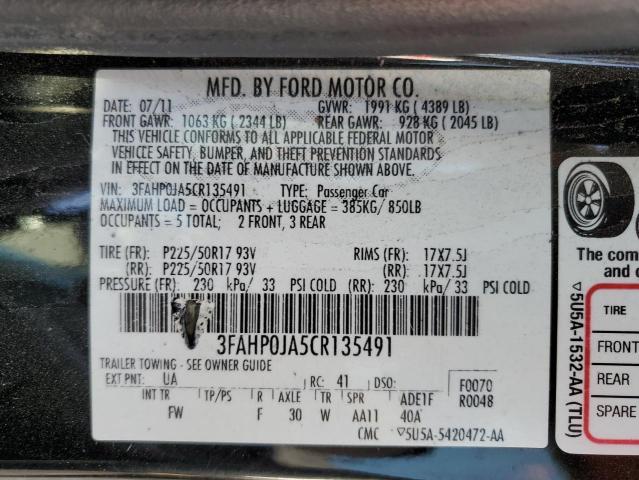 2012 FORD FUSION SEL