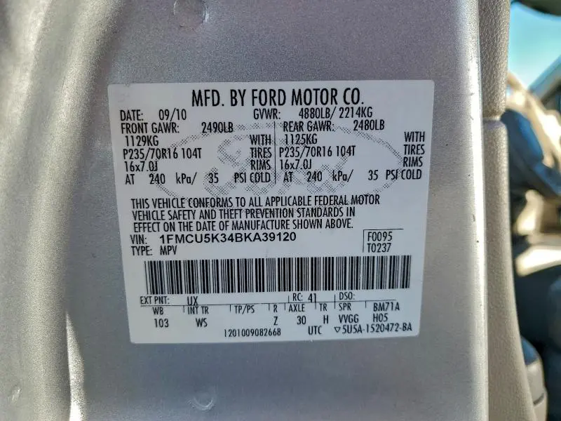 2011 FORD ESCAPE HYBRID  