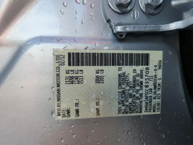 2012 NISSAN MAXIMA S  