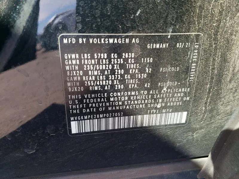 2021 VOLKSWAGEN ID.4 PRO S  