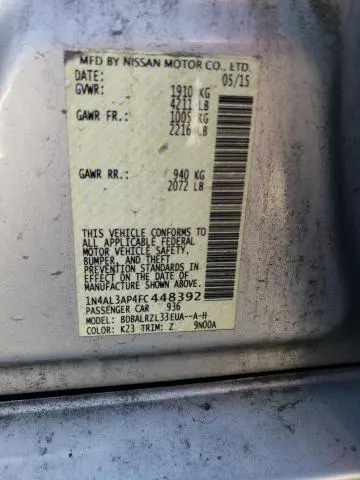 2015 NISSAN ALTIMA 2.5  