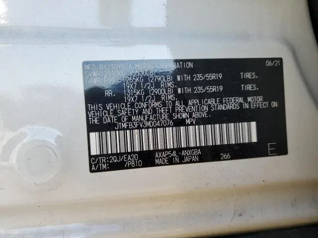 2021 TOYOTA RAV4 PRIME XSE  