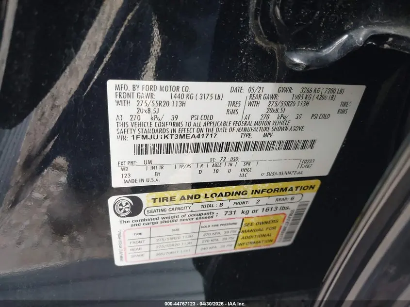 2021 FORD EXPEDITION LIMITED