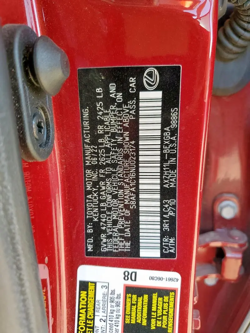 2022 LEXUS ES 300H BASE  