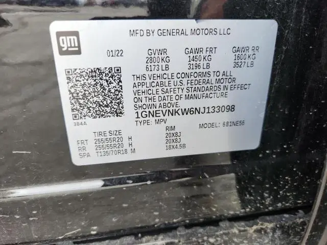 2022 CHEVROLET TRAVERSE HIGH COUNTRY  