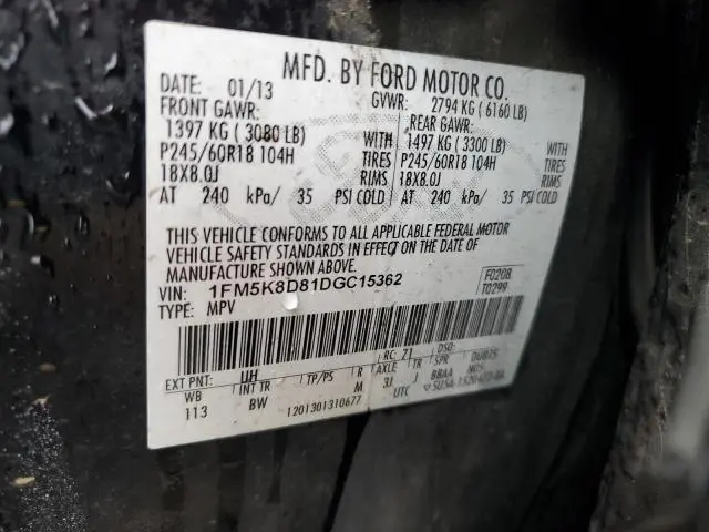 2013 FORD EXPLORER XLT  