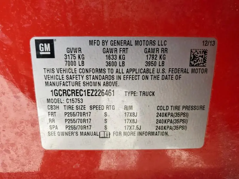 2014 CHEVROLET SILVERADO C1500 LT  
