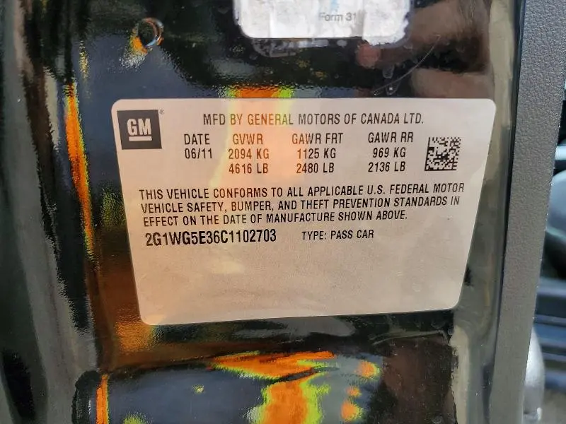 2012 CHEVROLET IMPALA LT  