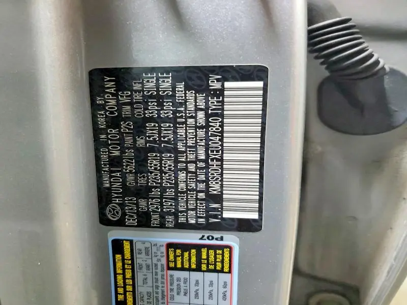 2014 HYUNDAI SANTA FE LIMITED  