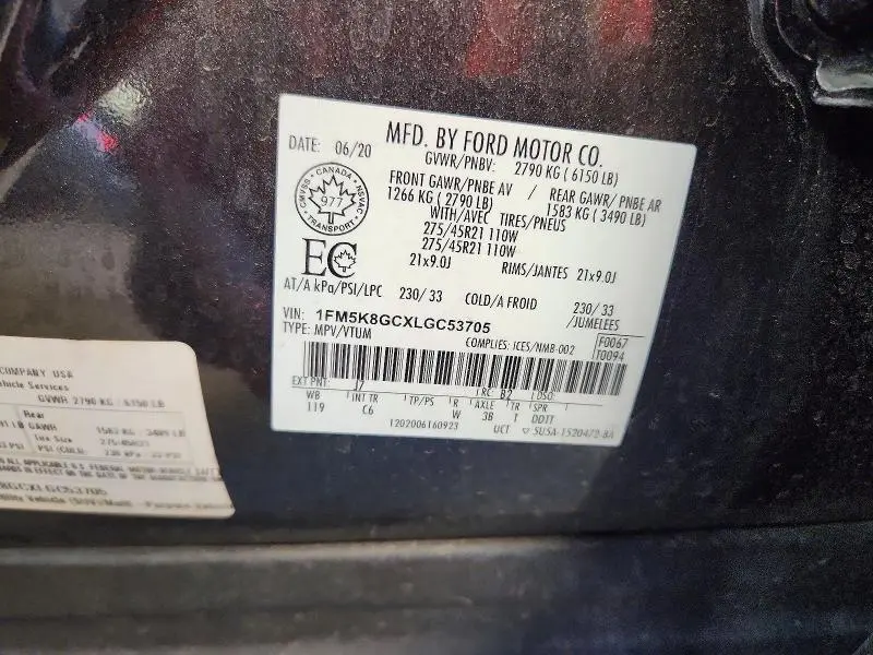 2020 FORD EXPLORER ST  