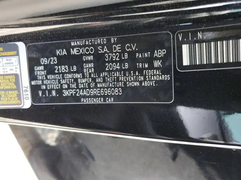 2024 KIA FORTE LXS  