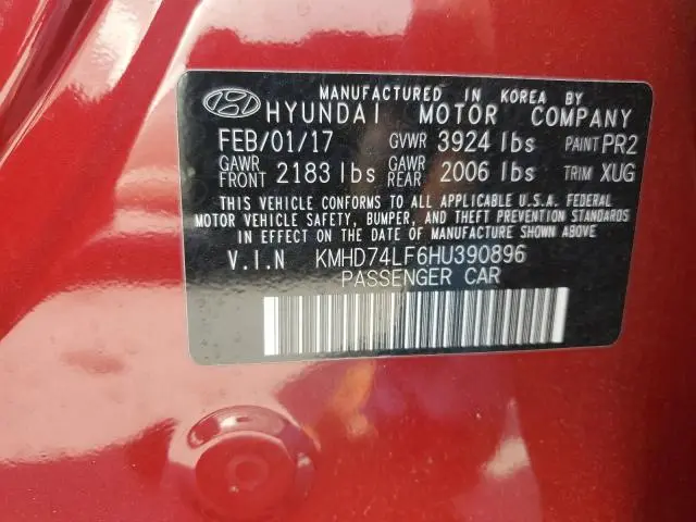 2017 HYUNDAI ELANTRA SE  