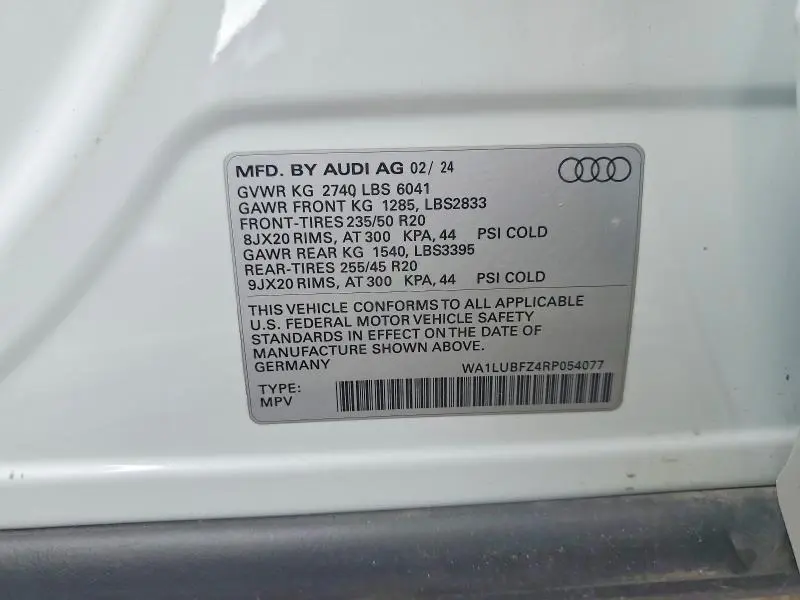 2024 AUDI Q4 E-TRON PREMIUM PLUS  