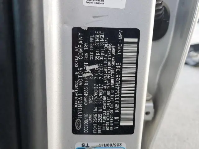 2017 HYUNDAI TUCSON LIMITED  