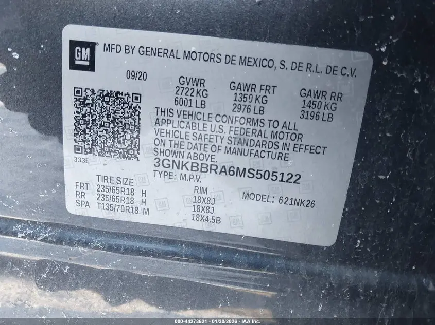 2021 CHEVROLET BLAZER FWD 1LT