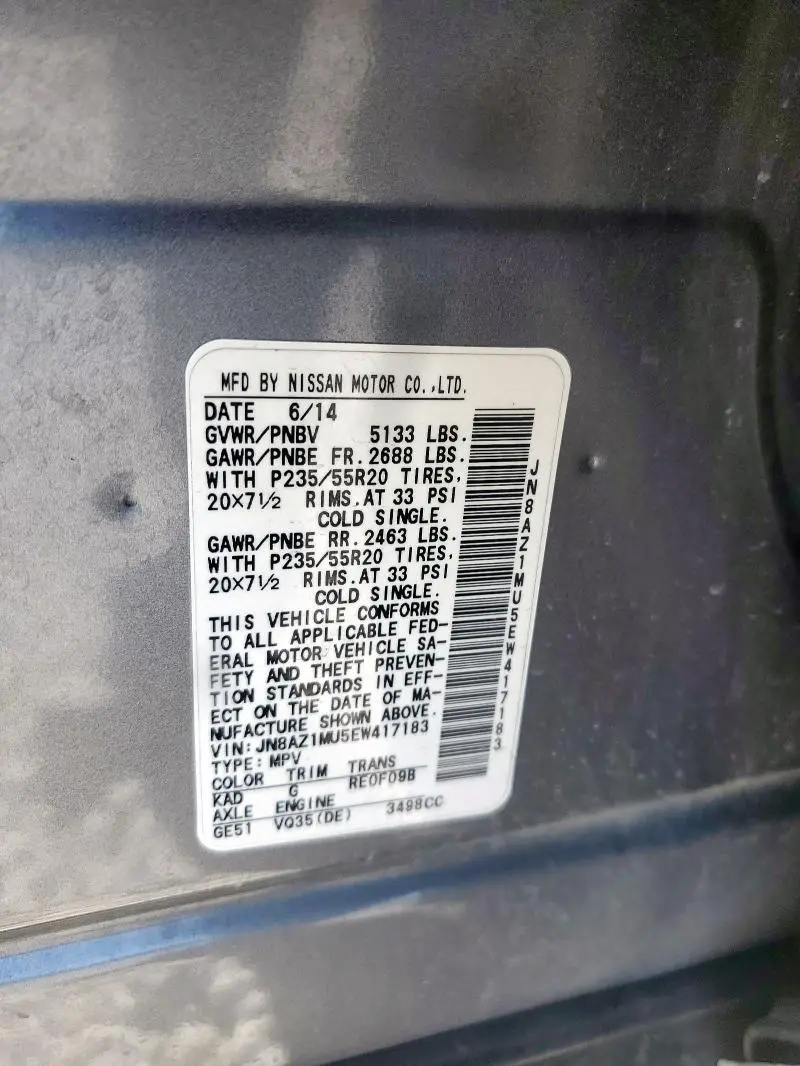 2014 NISSAN MURANO S  