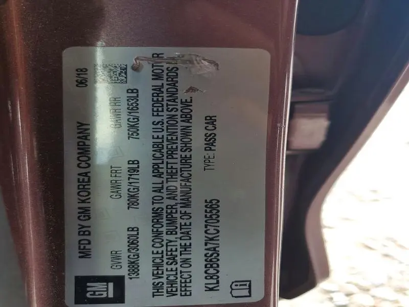 2019 CHEVROLET SPARK LS  