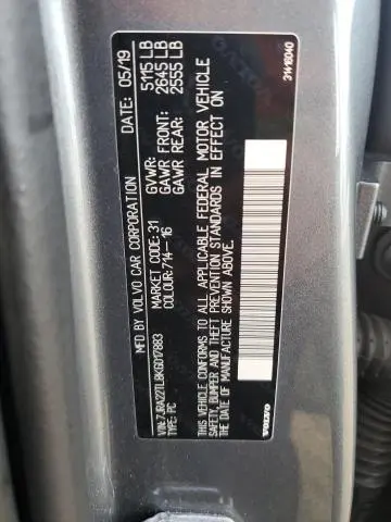 2019 VOLVO S60 T6 INSCRIPTION  