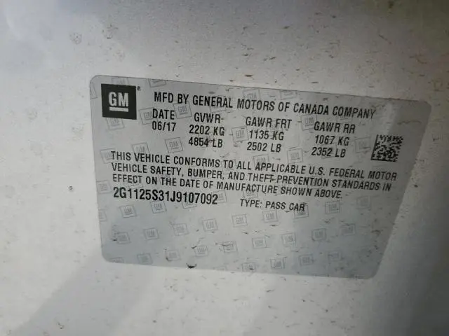 2018 CHEVROLET IMPALA PREMIER  