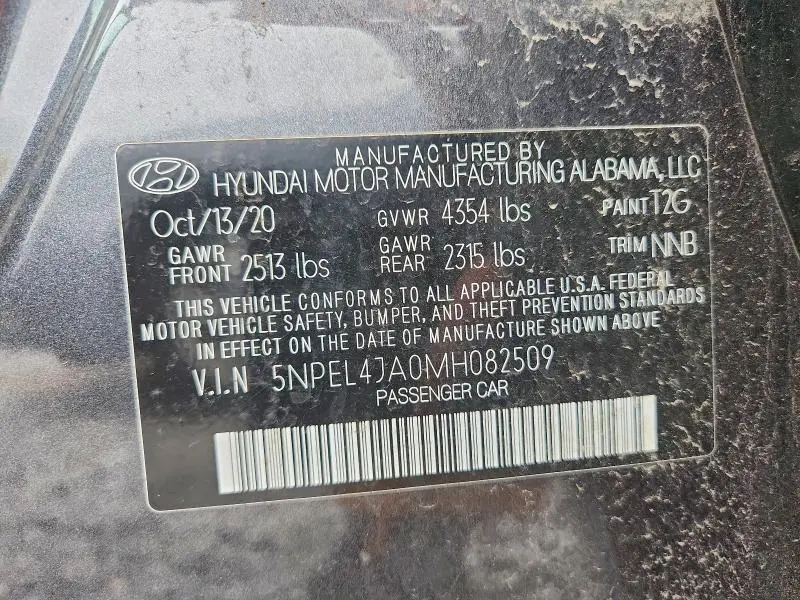 2021 HYUNDAI SONATA SEL  