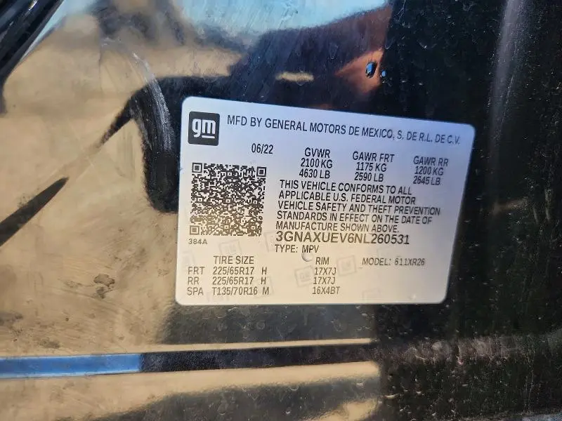 2022 CHEVROLET EQUINOX LT  