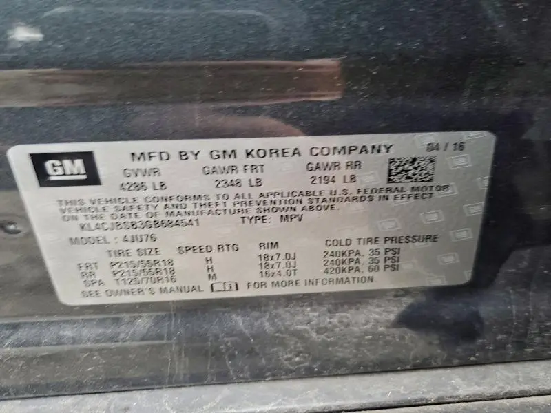 2016 BUICK ENCORE CONVENIENCE  