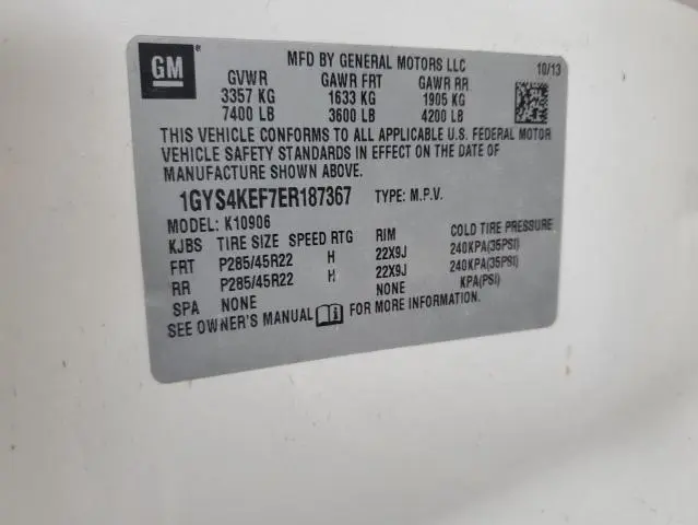 2014 CADILLAC ESCALADE ESV PLATINUM  