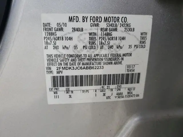 2010 FORD EDGE SEL  