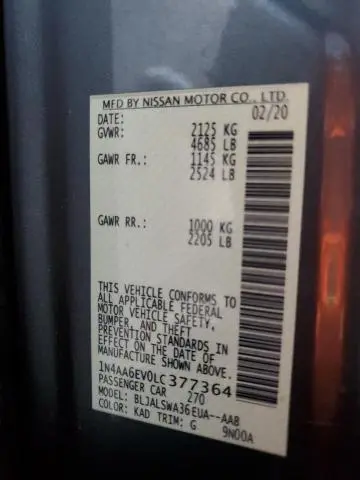 2020 NISSAN MAXIMA SR