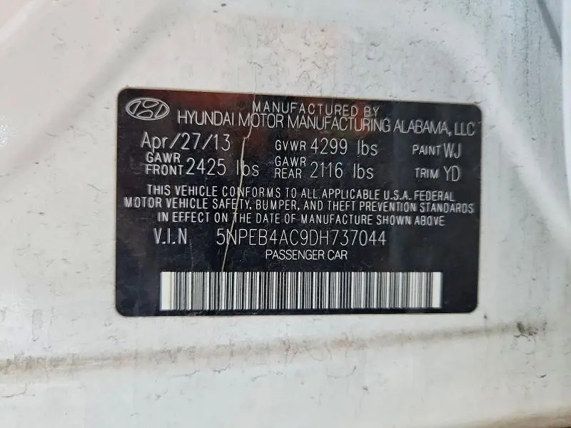 2013 HYUNDAI SONATA GLS  