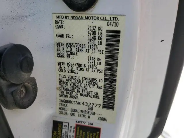 2010 NISSAN FRONTIER KING CAB SE  
