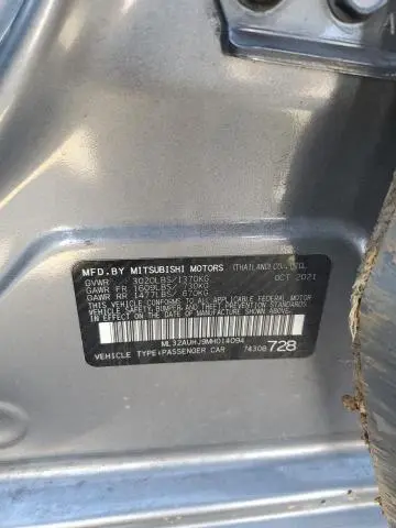 2021 MITSUBISHI MIRAGE ES  