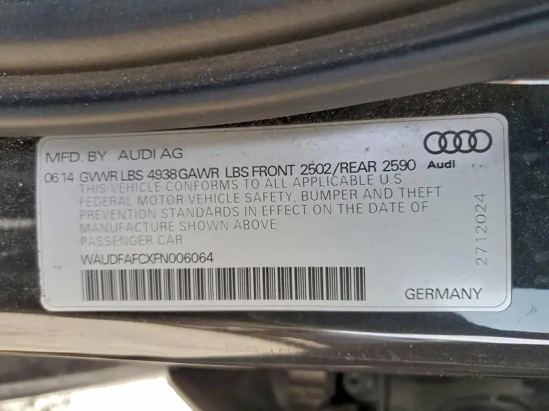 2015 AUDI A6 PREMIUM PLUS  