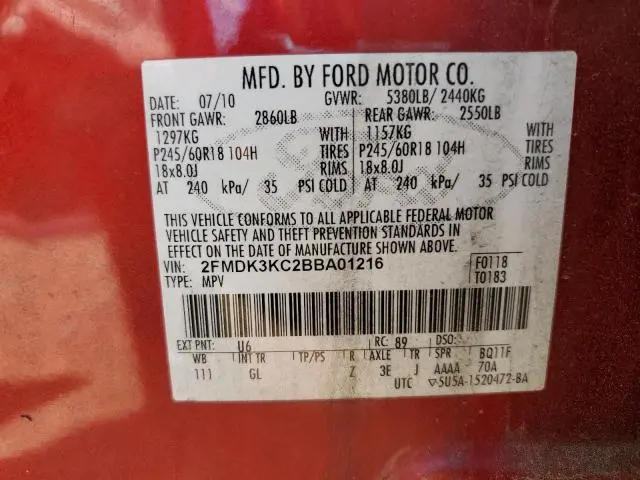 2011 FORD EDGE LIMITED  