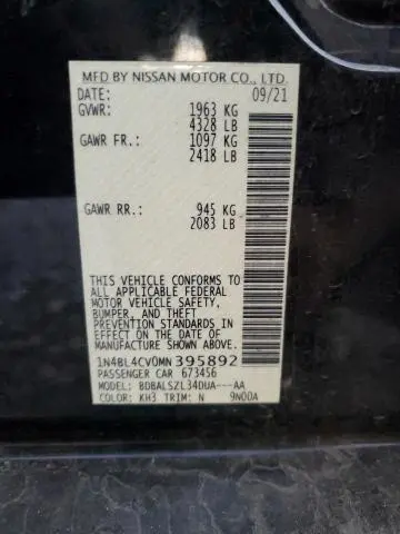 2021 NISSAN ALTIMA SR  