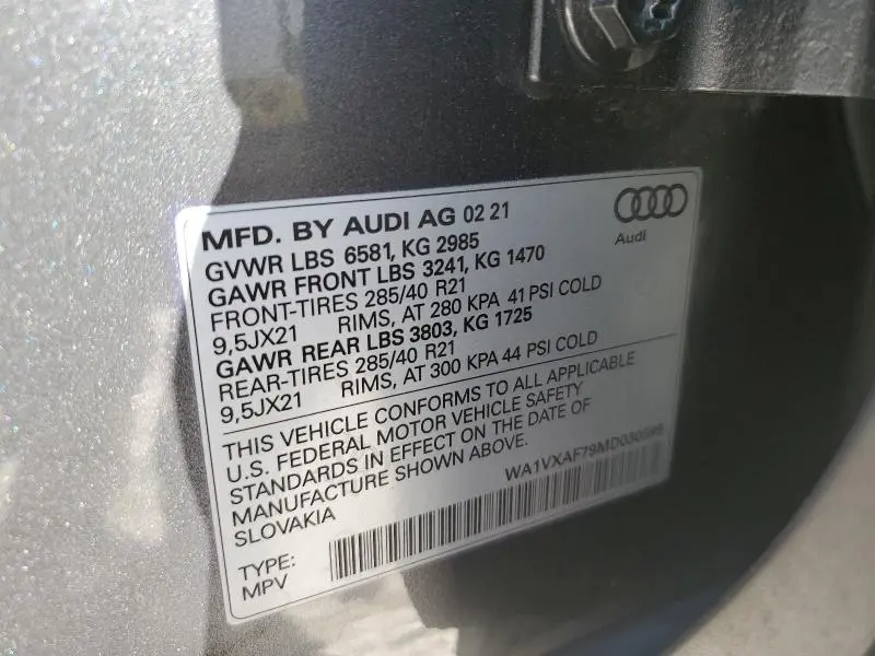 2021 AUDI Q7 PRESTIGE  