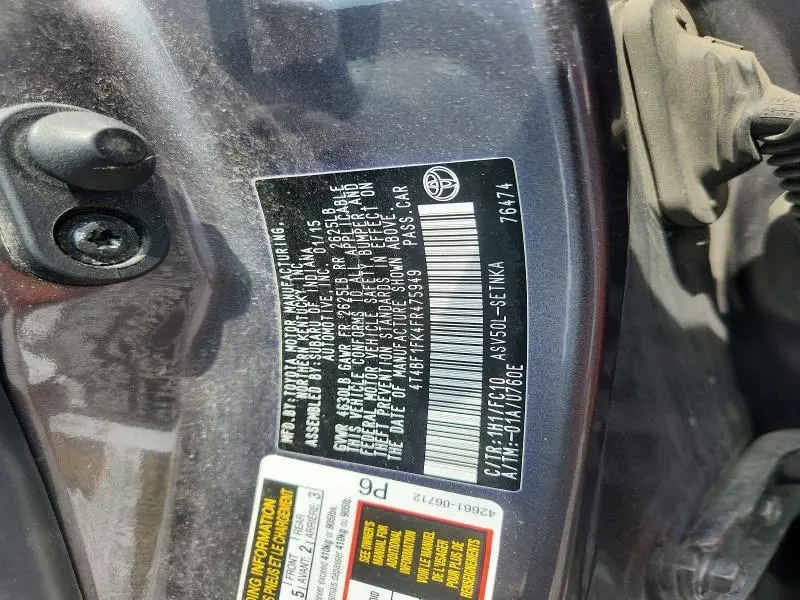 2015 TOYOTA CAMRY LE  