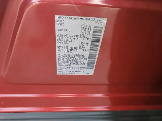 2015 NISSAN PATHFINDER S  