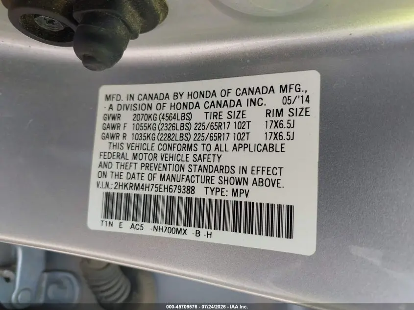 2014 HONDA CR-V EX-L