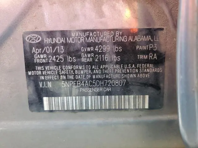 2013 HYUNDAI SONATA GLS