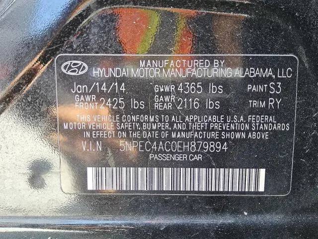 2014 HYUNDAI SONATA SE  