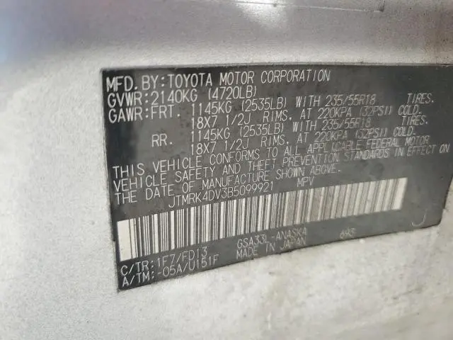 2011 TOYOTA RAV4 SPORT  