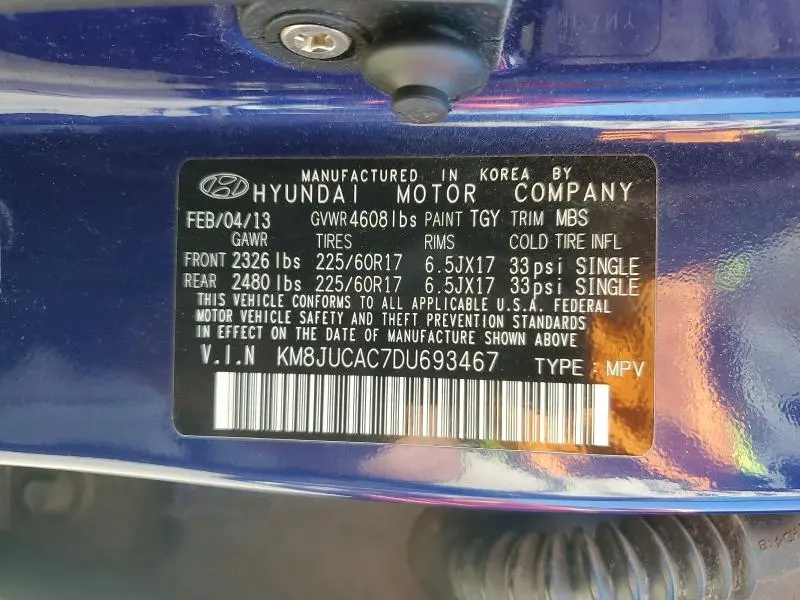 2013 HYUNDAI TUCSON GLS  
