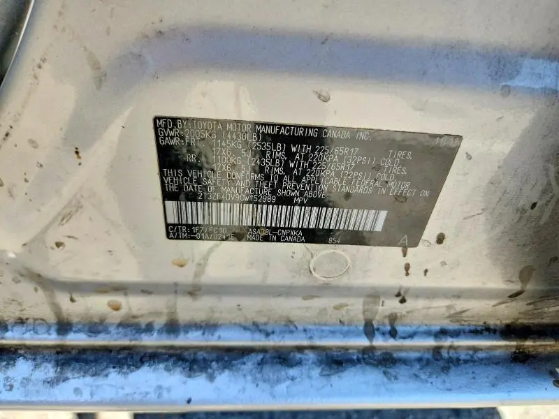 2012 TOYOTA RAV4 BASE  