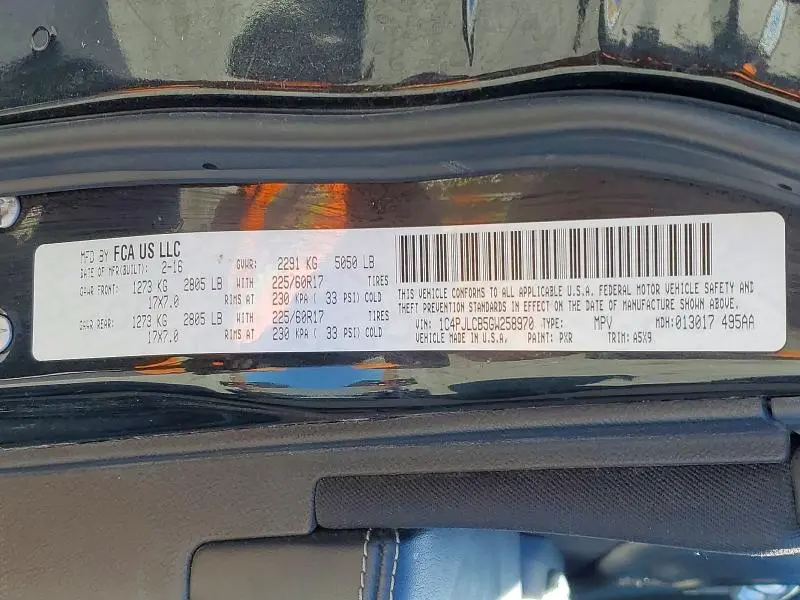 2016 JEEP CHEROKEE LATITUDE  