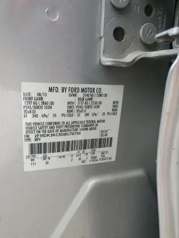 2013 FORD EDGE LIMITED  