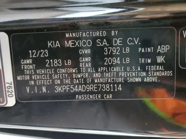 2024 KIA FORTE GT LINE  