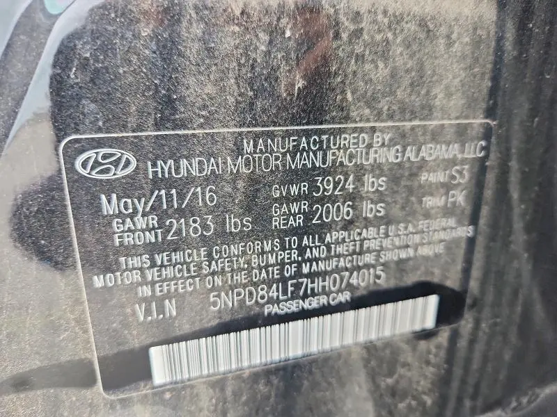 2017 HYUNDAI ELANTRA LIMITED  