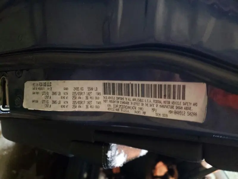 2019 JEEP CHEROKEE LATITUDE  